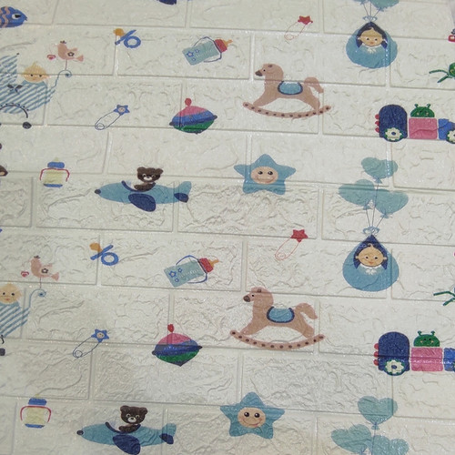 دیوارپوش مدل فومی پشت چسب دار طرح کودک