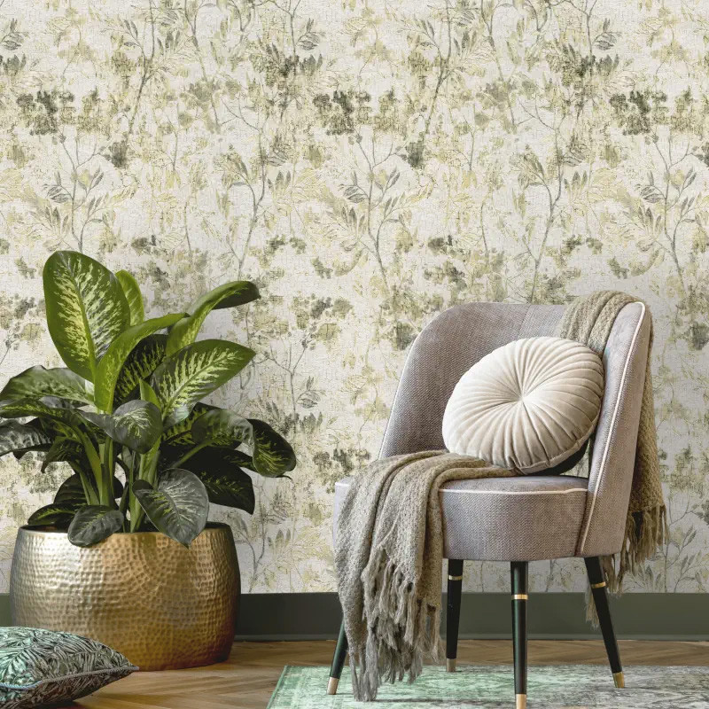 کاغذ دیواری مدل طرح شاخ و برگ کد 8118