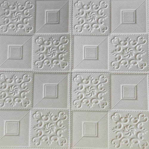 دیوارپوش مدل فومی پشت چسبدار طرح گل و قاب